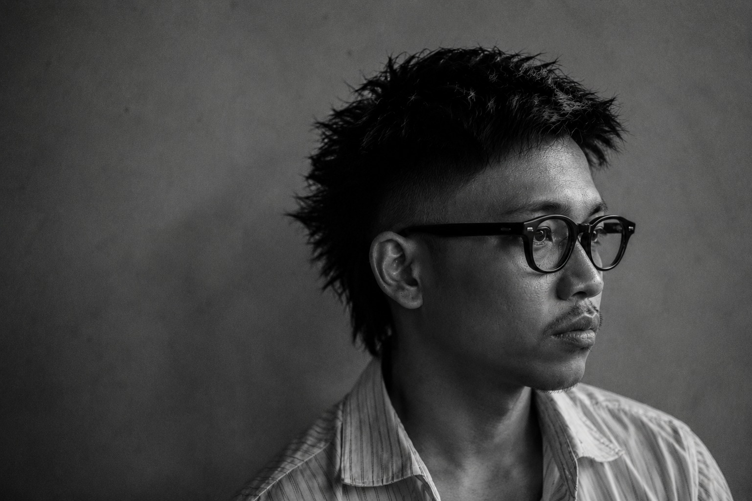 Textured spiky crop with a fade at The Podium